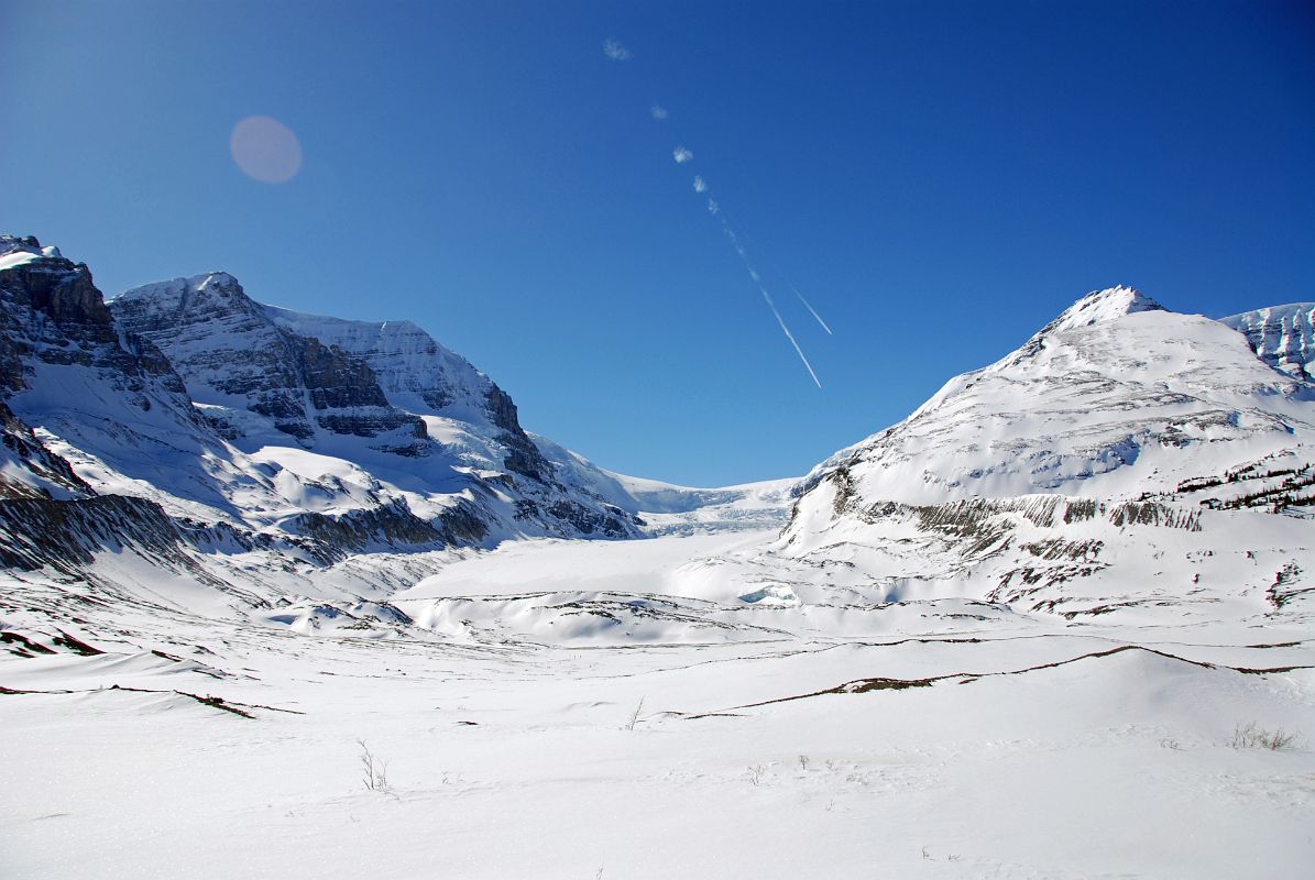 02 Mount Athabasca and Mount Andromeda, Athabasca Glacier, Snow Dome From Columbia Icefield